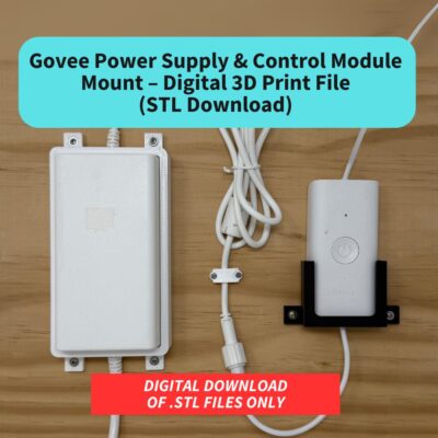 Govee Power Supply & Control Module Mount – Digital 3D Print File (STL Download)