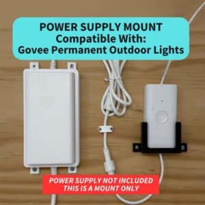 Govee Compatible Power Supply & Control Module Mount Kit (Cable Not Included)- Black OR White