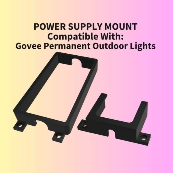 Govee Compatible Power Supply & Control Module Mount Kit (Cable Not Included)- Black OR White - Image 2