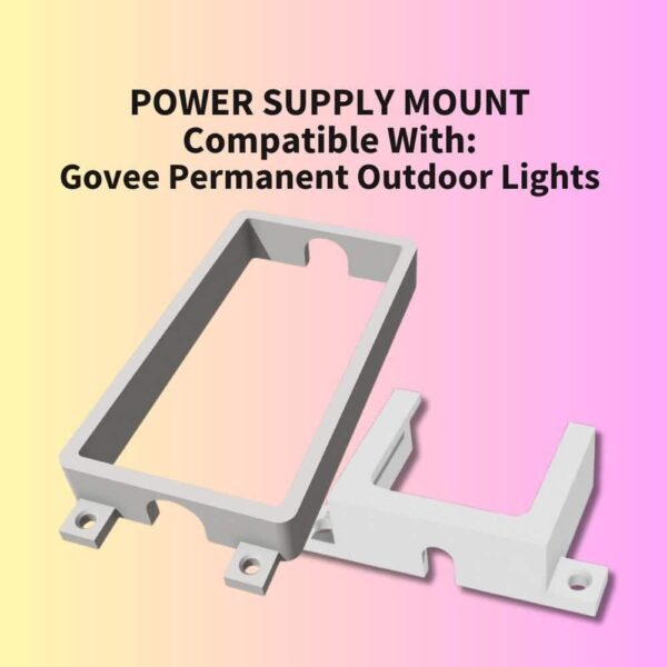 Govee Compatible Power Supply & Control Module Mount Kit (Cable Not Included)- Black OR White - Image 3
