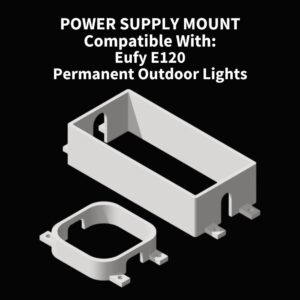 Eufy E120 Power Supply & Control Module Mount Kit (Cable Not Included)- Black OR White