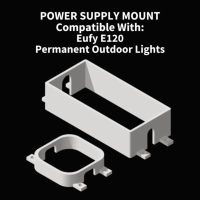 Eufy E120 Power Supply & Control Module Mount Kit (Cable Not Included)- Black OR White