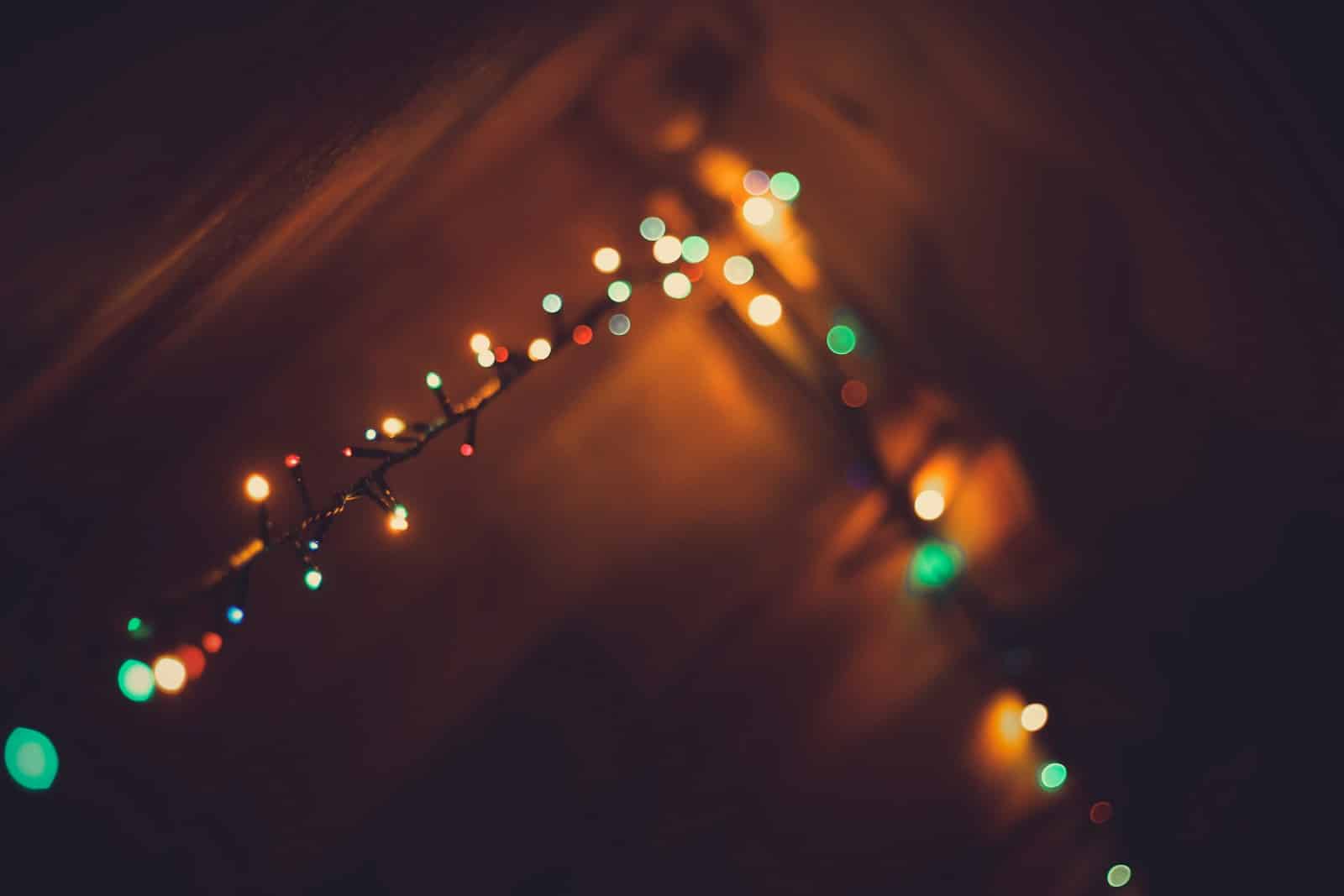 green and yellow string lights Permanent Christmas Lights