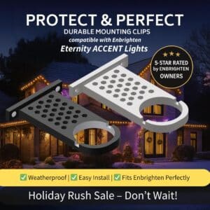 Enbrighten Eternity ACCENT Light Mounts | Clean, Professional Look | 2.5 inch HORIZONTAL Mount From Wall