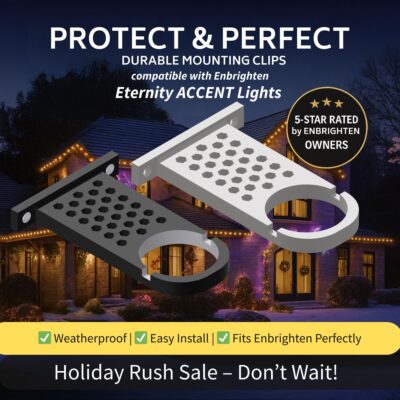 Enbrighten Eternity ACCENT Light Mounts | Clean, Professional Look | 2.5 inch HORIZONTAL Mount From Wall